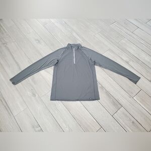 Patagonia 100% polyester olive green light weight capilene baselayer pull-over L